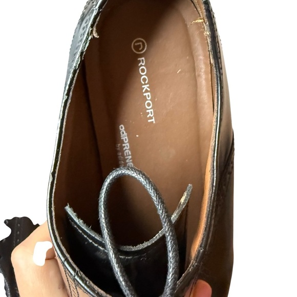 Rockport | Black Leather Cap-toe Oxford Shoes | Sz 9 - Picture 8 of 10